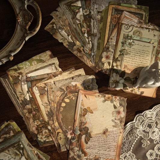 Vintage Wooden Frame Collage Scrapbook Paper