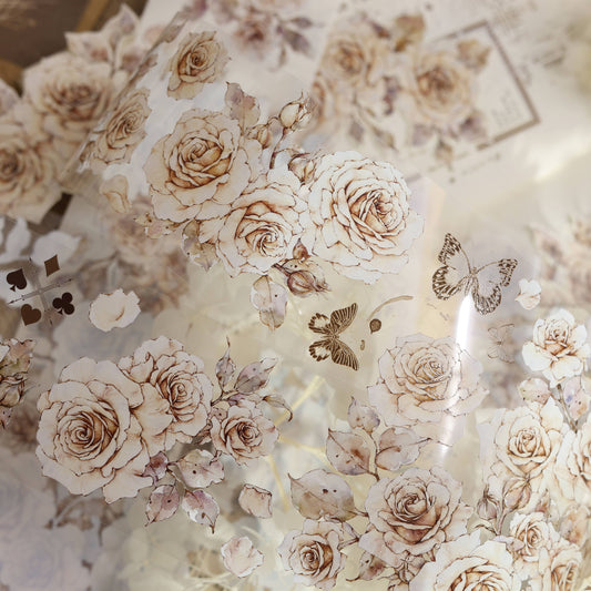 5.5CM*120CM Rose Washi/PET Tape