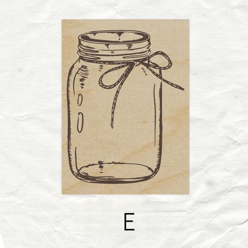 World In A Bottle Wooden Stamp