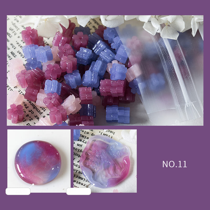 Mixed Color Translucent Series Wax Seal Beads Set