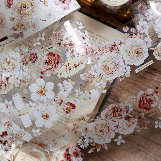 5.5CM*120CMGentle Flower Washi/PET Tape