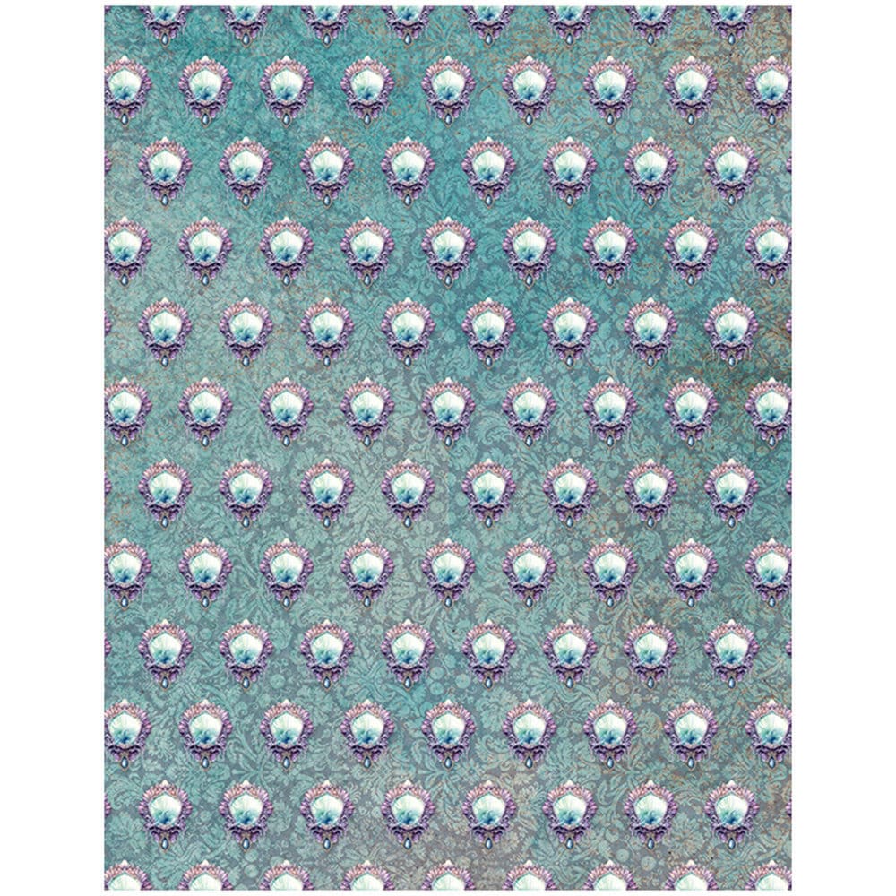 12PCS Mermaid Scrapbook Paper