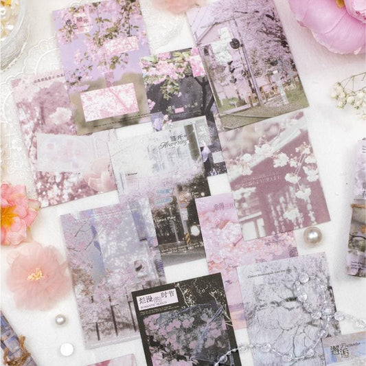 40PCS Sakura Series Scrapbook Paper