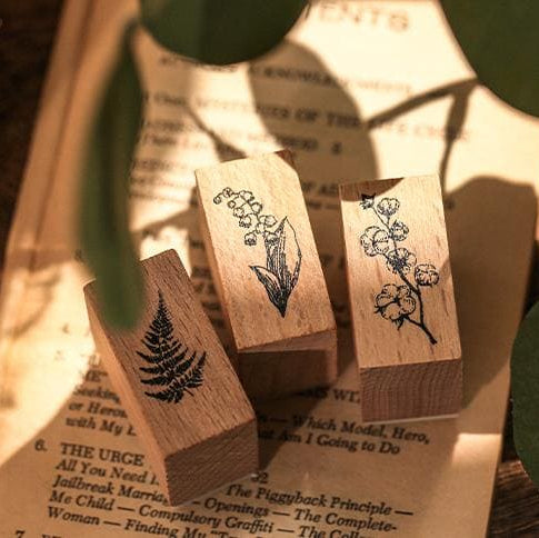 7PCS Romantic Series Wooden Stamp