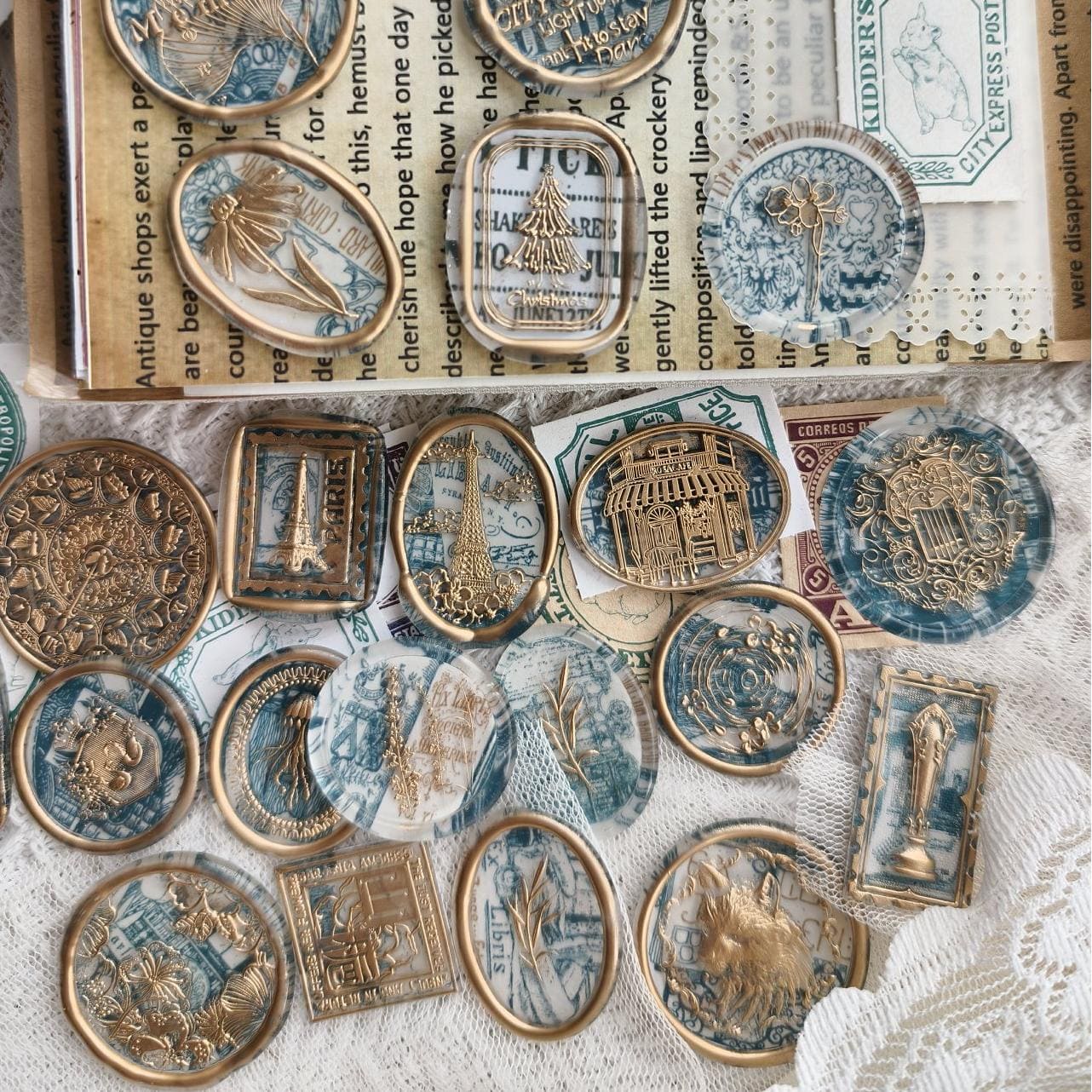 Retro Series Wax Seal Stickers