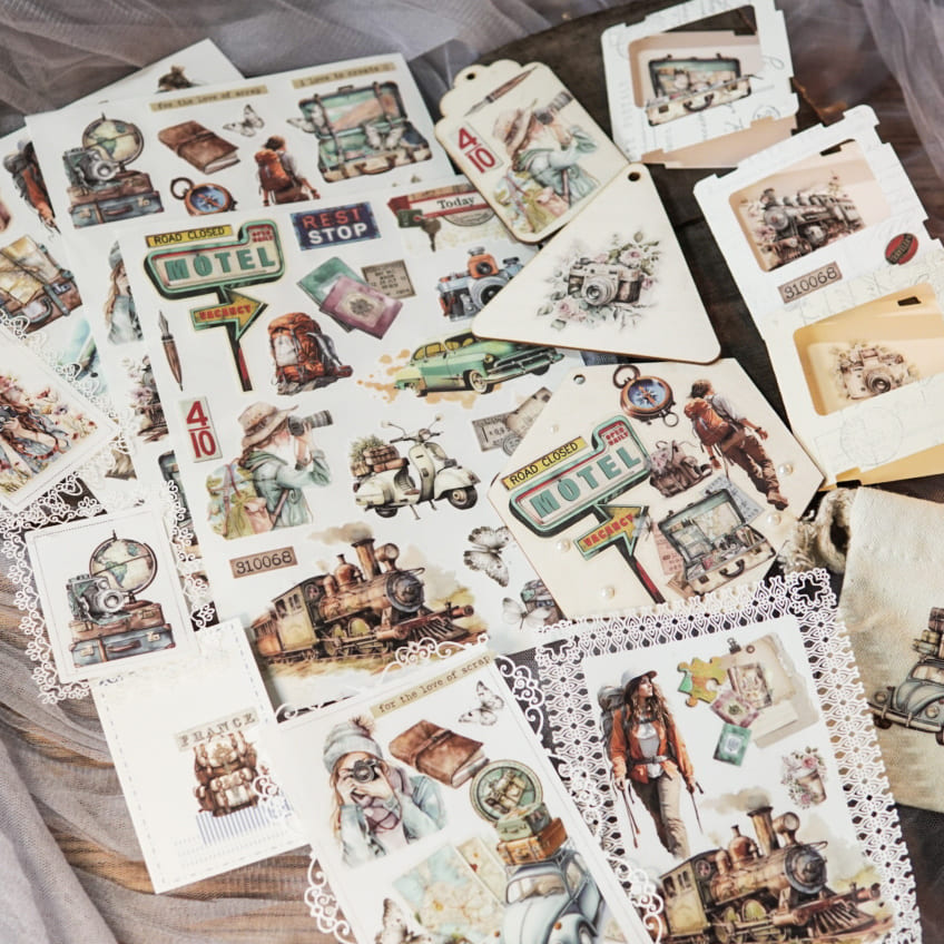 Travel Series Transfer Stickers