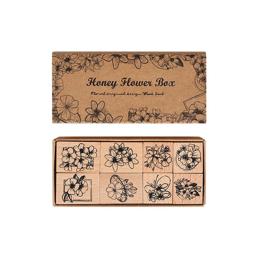 Flower Series Wooden Stamp
