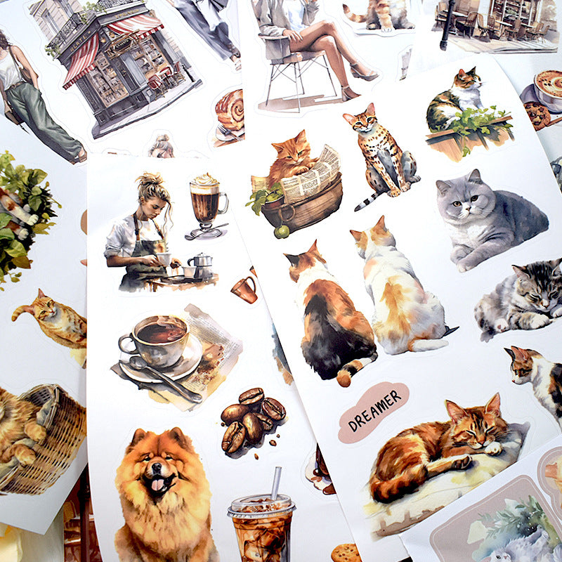 Kitten Caf¨¦ Sticker Book