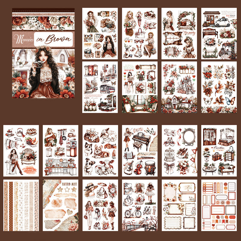 Brown Series Sticker Book