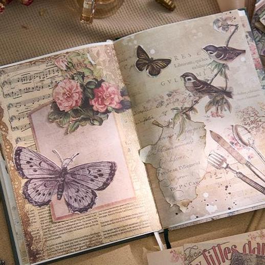 30PCS Retro Dream Series Scrapbook Paper
