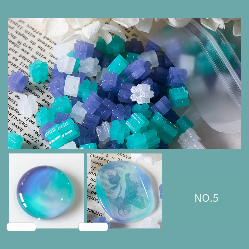 Mixed Color Translucent Series Wax Seal Beads Set