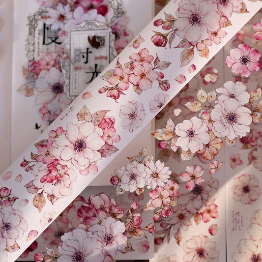 5.5CM*120CM Peach Blossom Washi/PET Tape