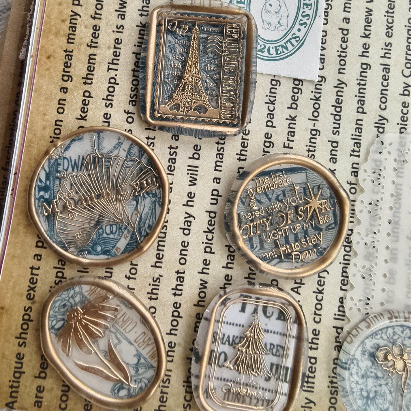 Retro Series Wax Seal Stickers