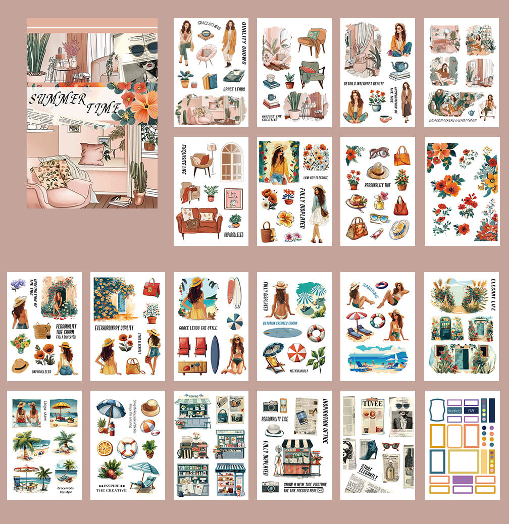 Relaxing Moments Series Sticker Book