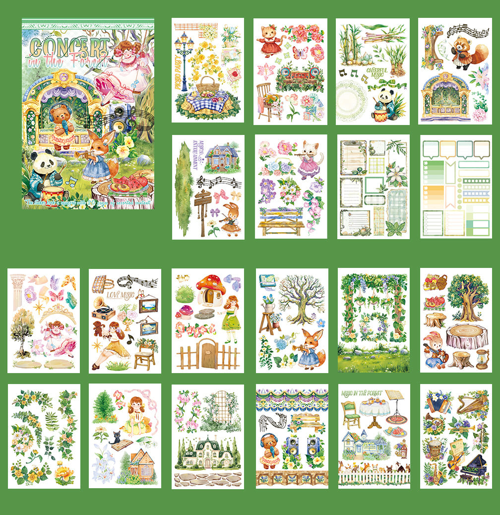 Forest Concert Sticker Book