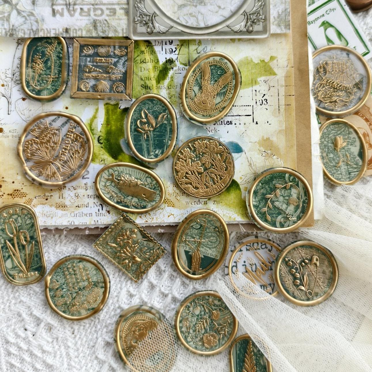 Retro Series Wax Seal Stickers