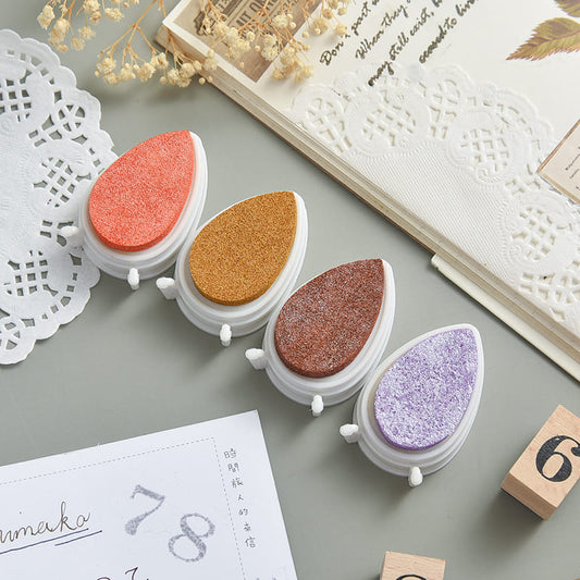 2-PCS Luxury Water Drop Shape Ink Pad