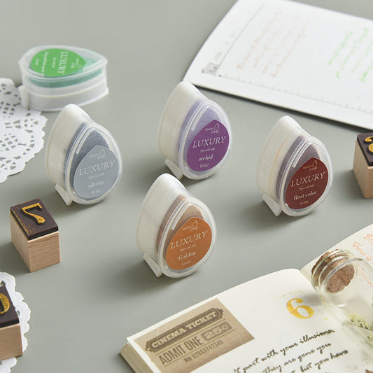 2-PCS Luxury Water Drop Shape Ink Pad