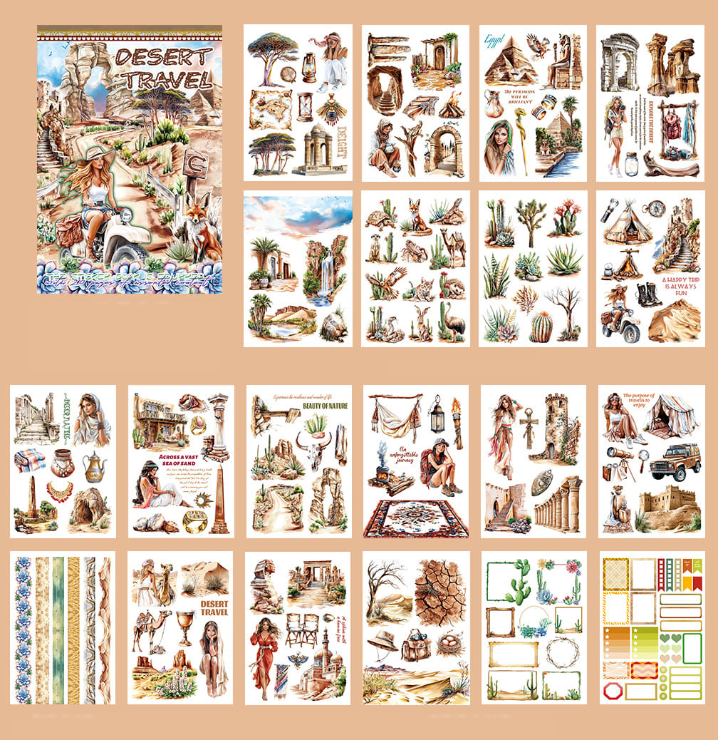 Desert Travel Sticker Book