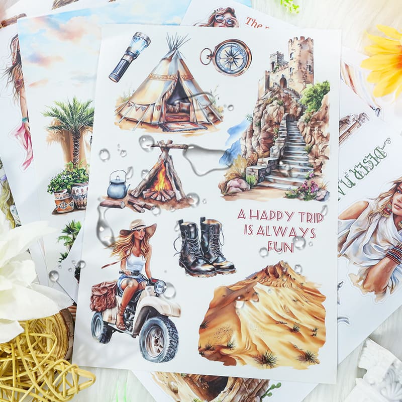 Desert Travel Sticker Book