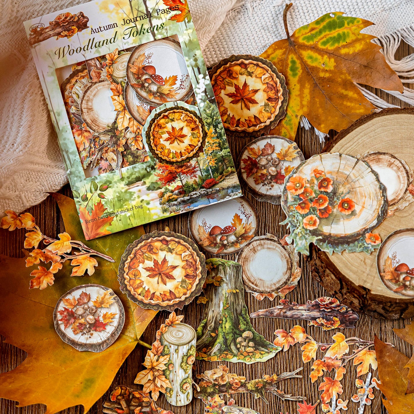 Autumn Theme Hard Card Stickers