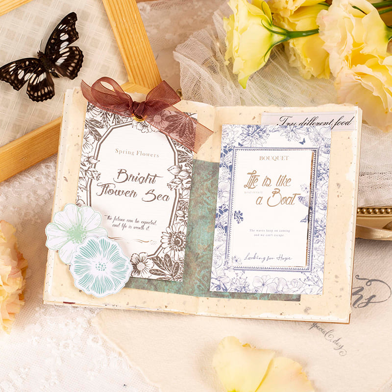 Border Collage Sticky Note Cards