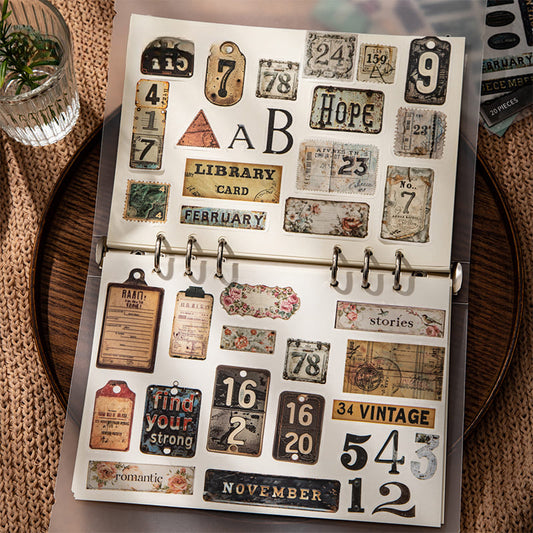 Vintage Label Sticker Book