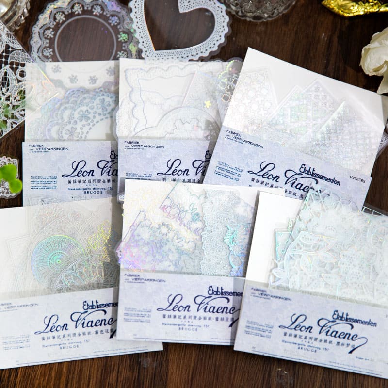 Lace Gold Foil Stickers