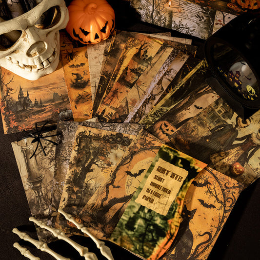 Ghostly Theme Scrapbook Paper