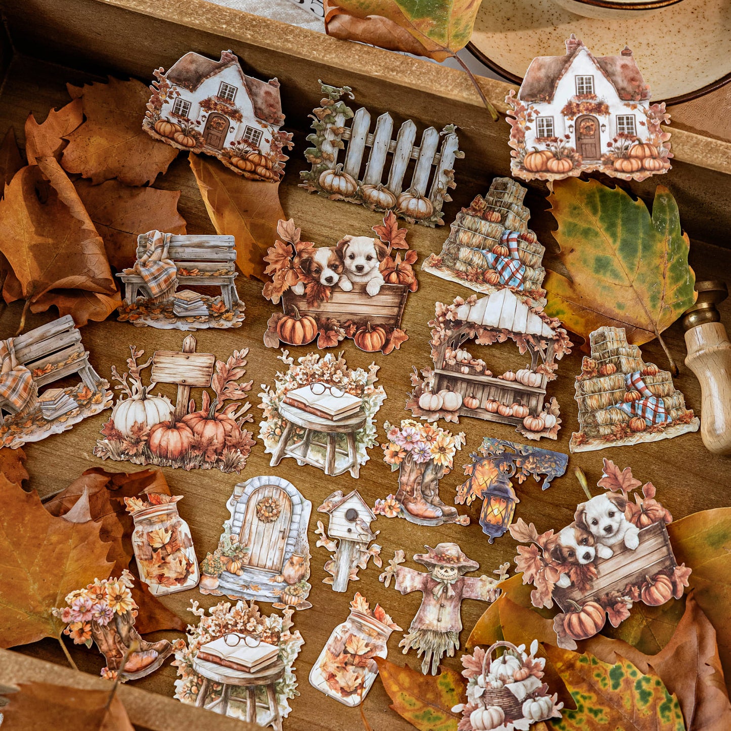 Autumn Theme Hard Card Stickers