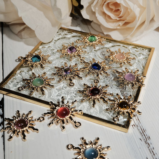 Junk Journal Baroque Sun Pendant Accessory