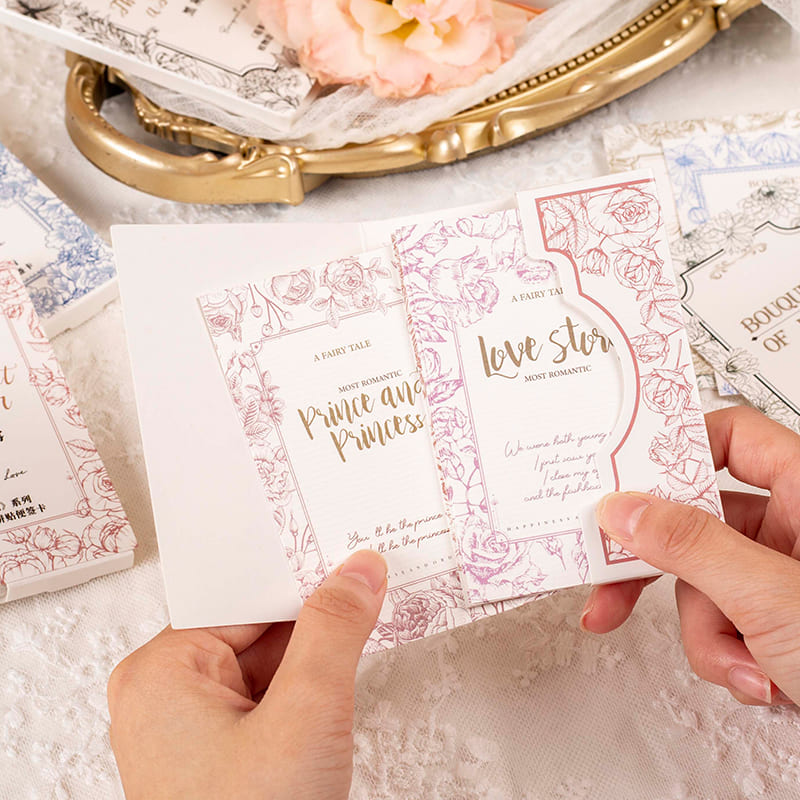Border Collage Sticky Note Cards