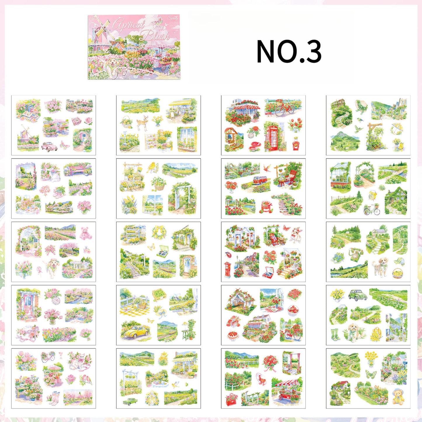 Four Seasons Landscape Large Stickers Book