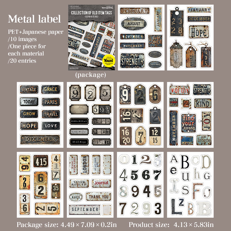 Vintage Label Sticker Book