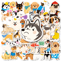 Cute Hand-Drawn Dog Stickers Pack