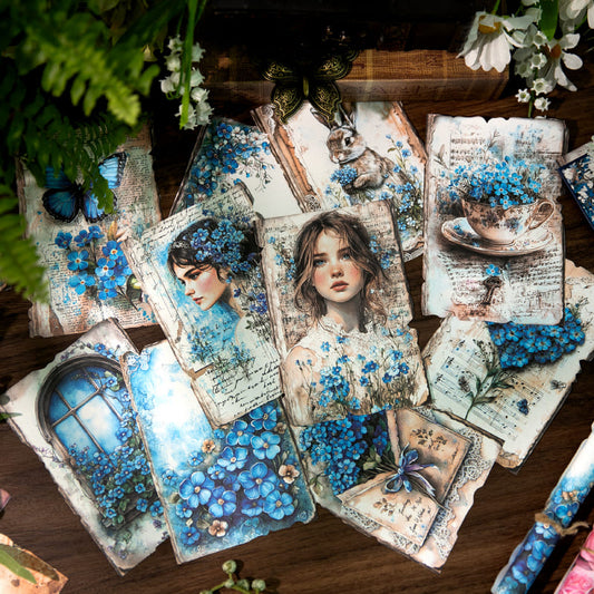 Vintage Flower Theme Scrapbook Paper