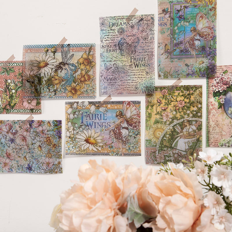 30-teiliges Materialbuch aus Schwefelsäurepapier der Pflanzenserie