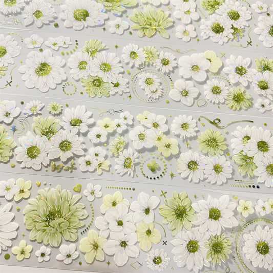 Cute Daisy Flower One Cycle PET Tape