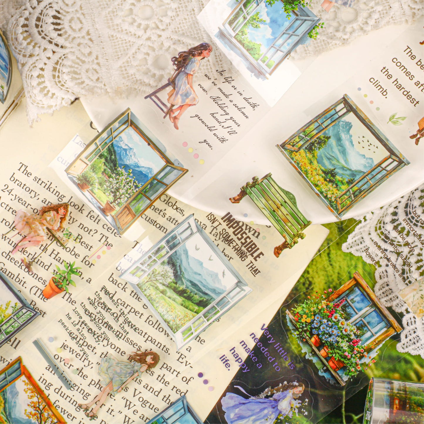 Window Scenery Theme PET Tape