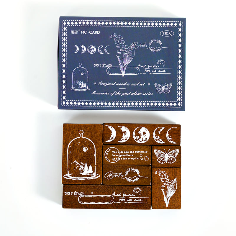7PCS Wooden Stamp Set