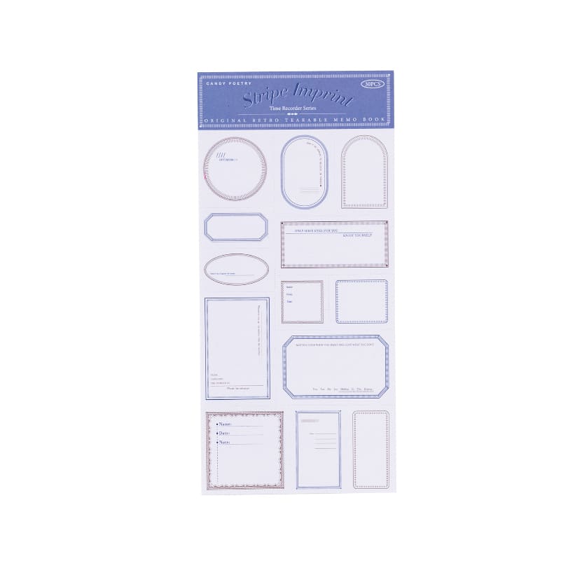 30PCS Vintage Peelable Label Book