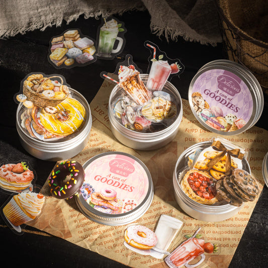 A jar of food Stickers-100PCS