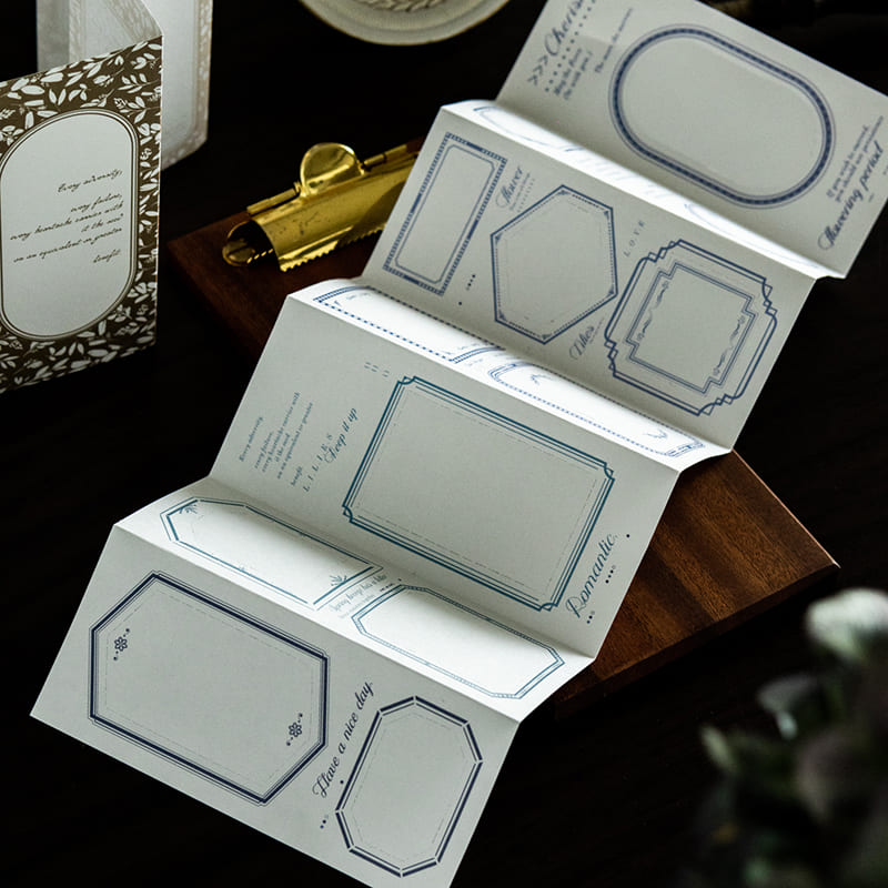 Floral Border Tear-off Sticky Note Pad