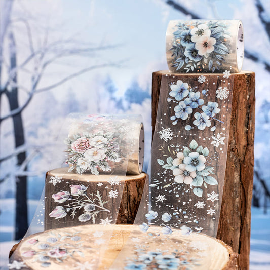 Winter Floral Die-Cut PET Tape