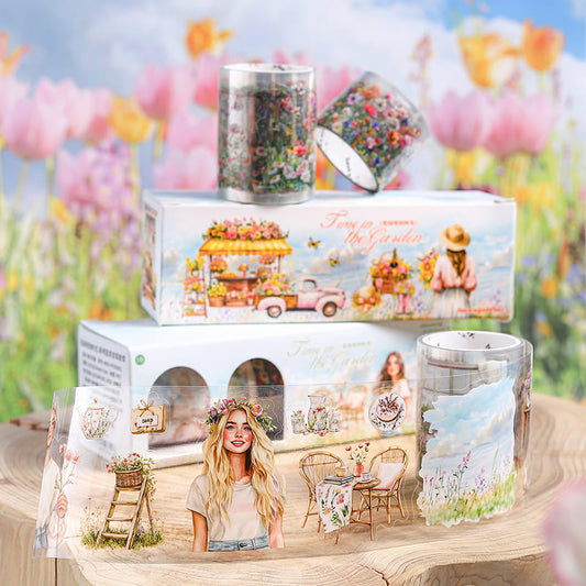 3PCS Floral Theme PET Tape