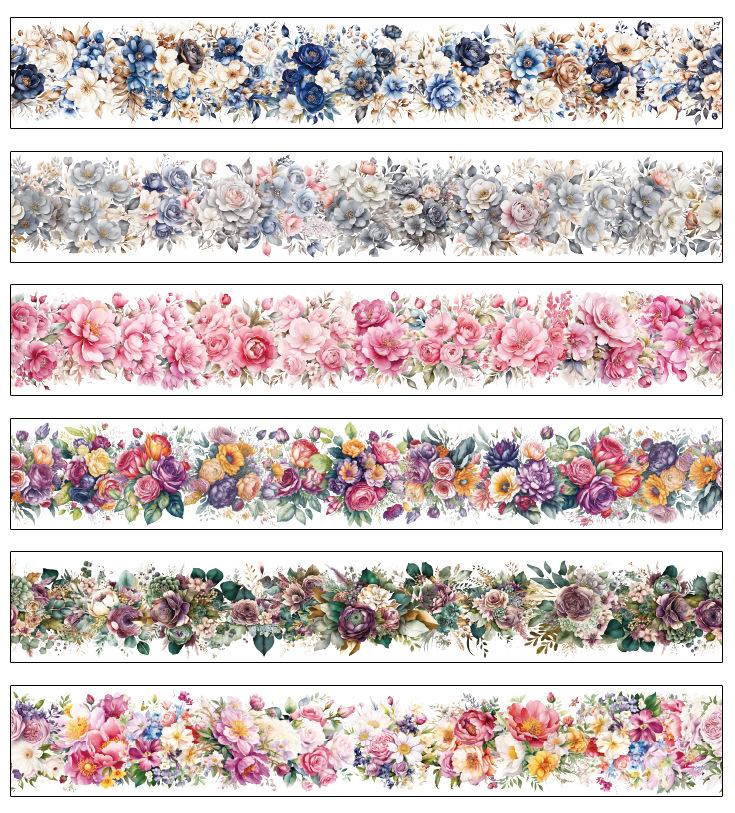 6PCS Floral Series Tape