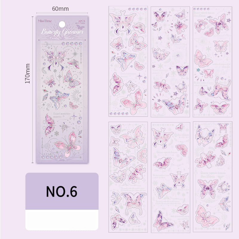 Foil Butterfly Stickers