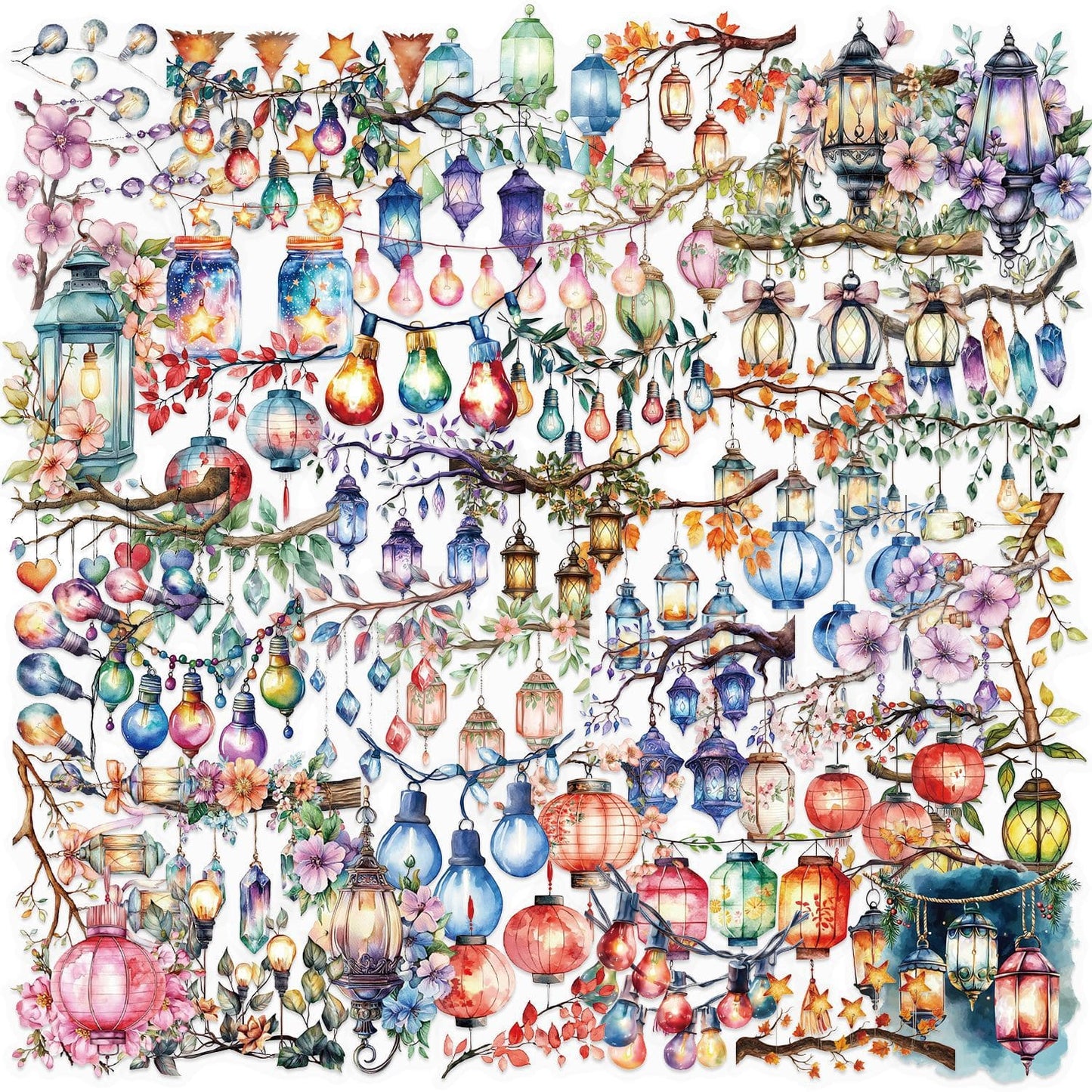 50PCS Fairy Lights Sticker Pack