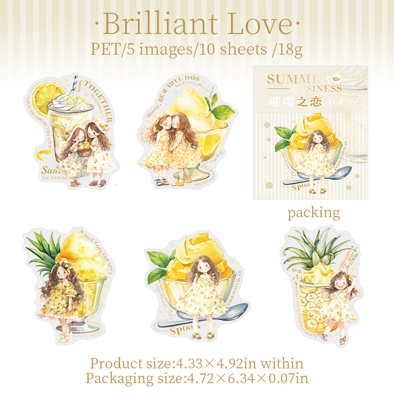 Summer Girl Stickers