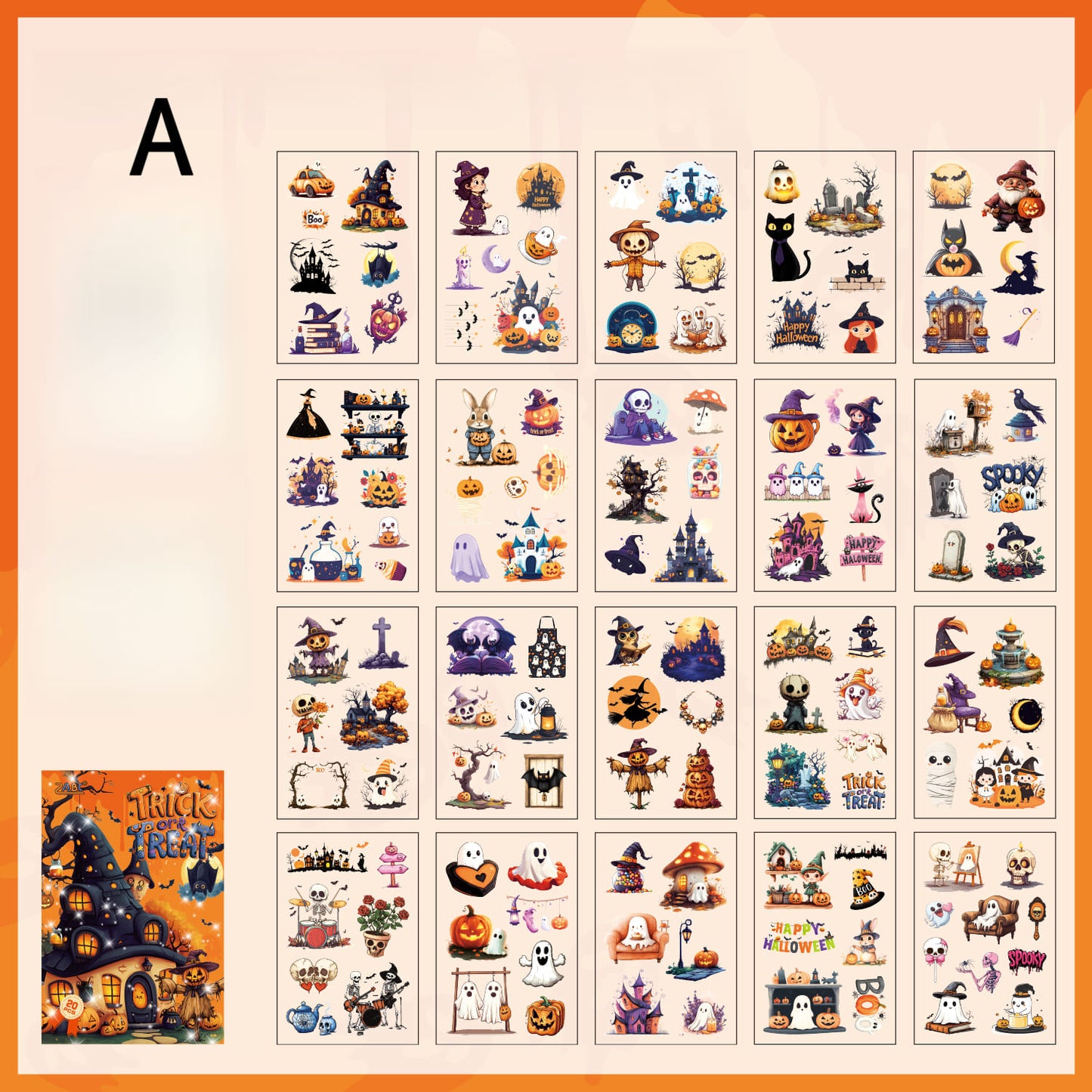 Die-cut Halloween Sticker Book